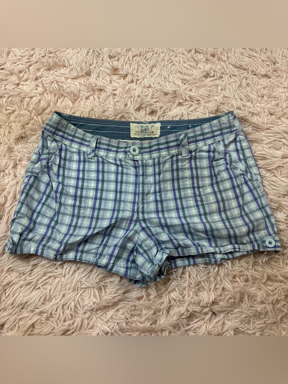 Vintage Y2K SO plaid micro shorts size 5